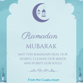 Caabu Ramadan Mubarak greeting