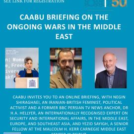 Caabu briefing on ongoing wars in the Middle East